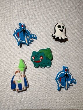 CROCS Green Bulbasaur, Blue Insects, White Ghost & Wizard Shoe Charms